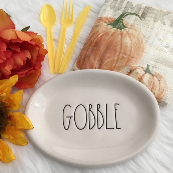 Rae Dunn | Set of 4 Oval Gobble Plates - Picture 1 of 6